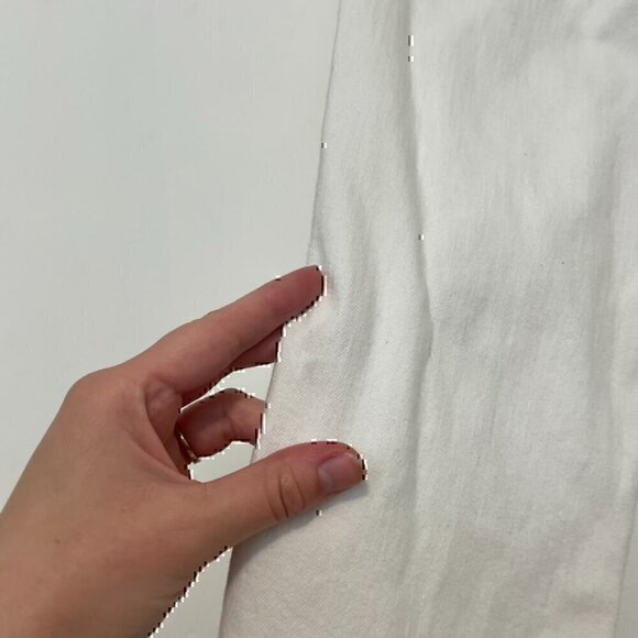 LANDS' END High Rise Slim Ankle Jean White Light Wash? High Waisted Cropped Crop - Picture 10 of 12